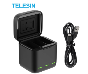 GoPro HERO 13 Black ( Куб ) Зарядное устройство Telesin на 3 аккумулятора для GoPro HERO 13 Black ( Куб )