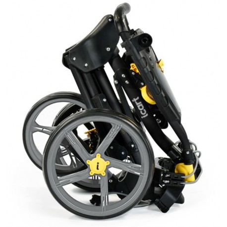 "telezhka-masters-i-cart-one-evo-black.webp" Тележка для гольфа Masters iCart Compact Evo черная